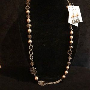 Shelley Line Necklace and Earrings